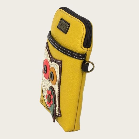 CHALA Owl Cell Phone Crossbody Purse Vegan Leather Handbag - Picture 4 of 9